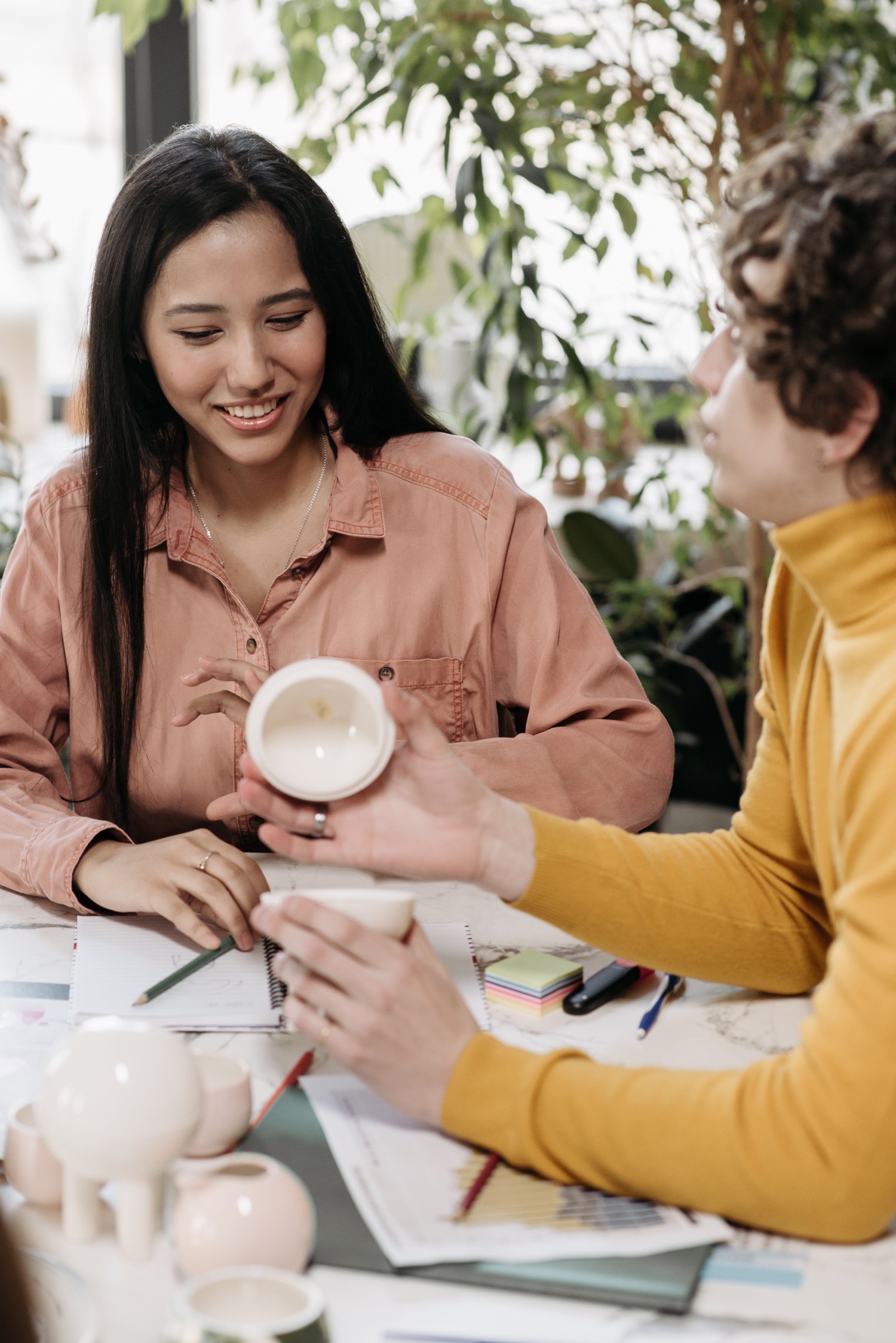 Two commercial partners discussing a product opportunity