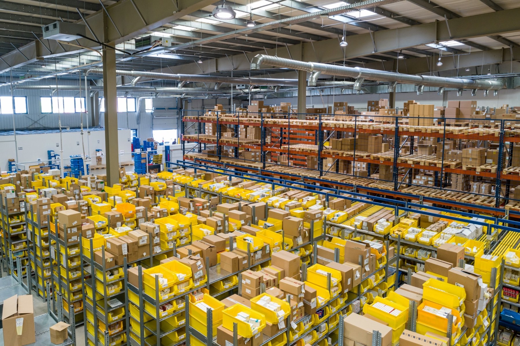 A large, organised product distribution facility