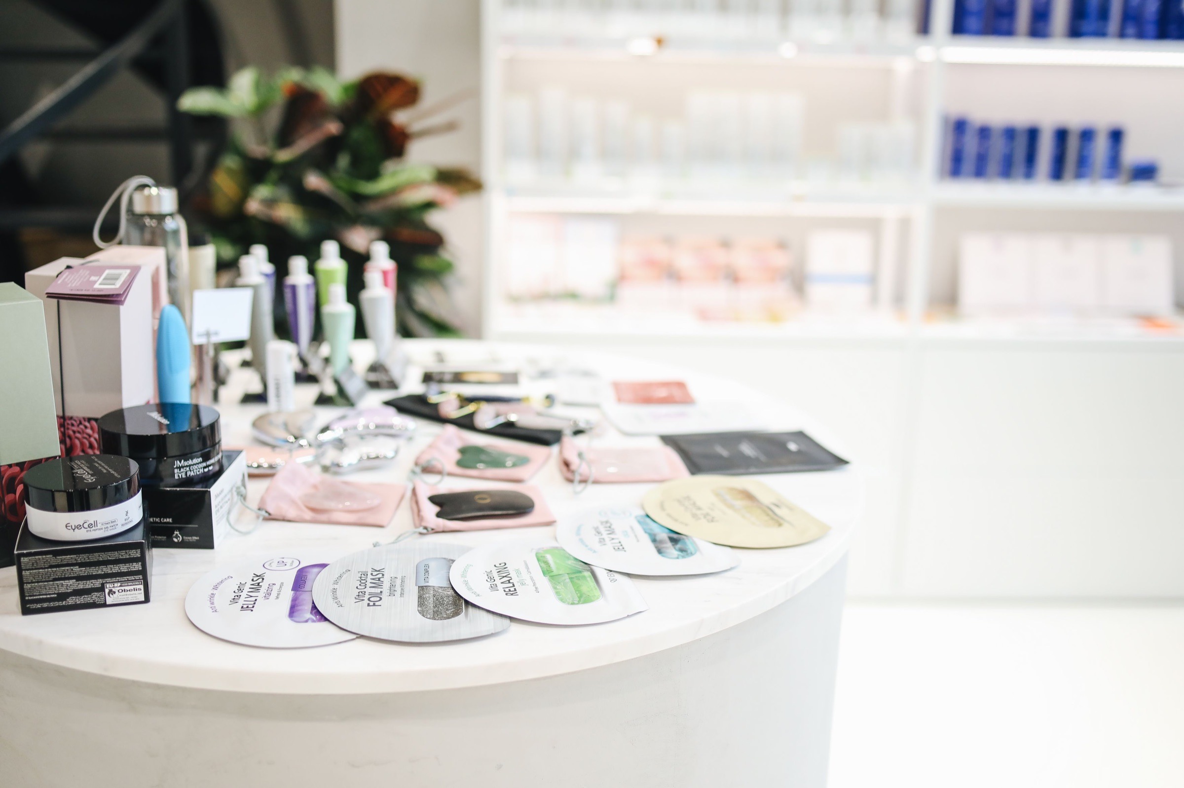 A varied selection of consumer products on display